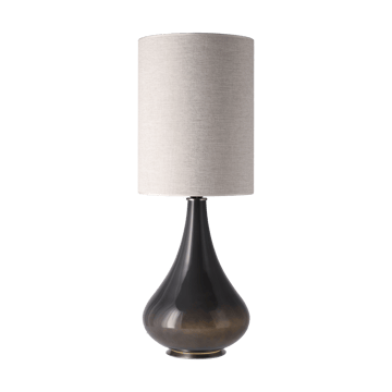 Candeeiro de mesa Renata, base cinza - London Beige L - Flavia Lamps