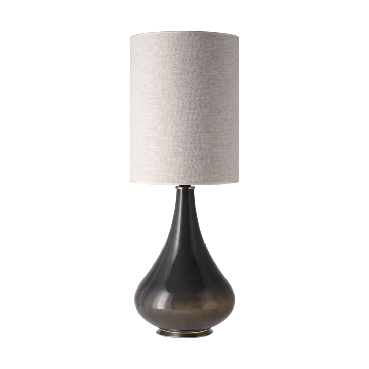 Candeeiro de mesa Renata, base cinza, London Beige L Flavia Lamps