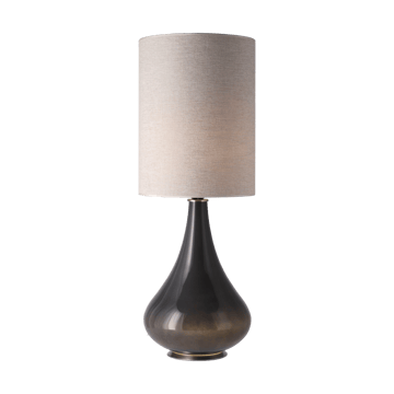 Candeeiro de mesa Renata, base cinza - London Beige L - Flavia Lamps