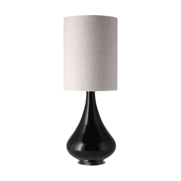 Candeeiro de mesa Renata, base preta, London Beige L Flavia Lamps