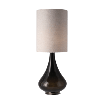 Candeeiro de mesa Renata, base preta - London Beige L - Flavia Lamps