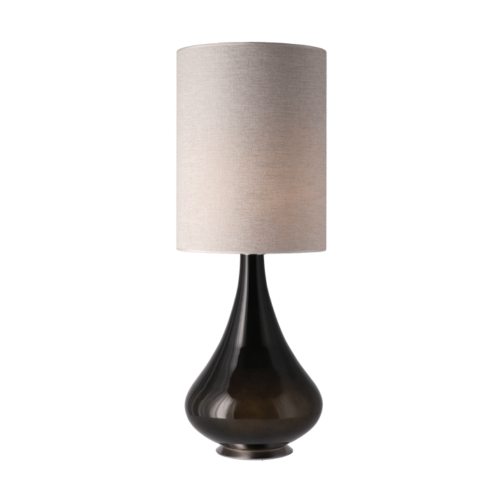 Candeeiro de mesa Renata, base preta, London Beige L Flavia Lamps