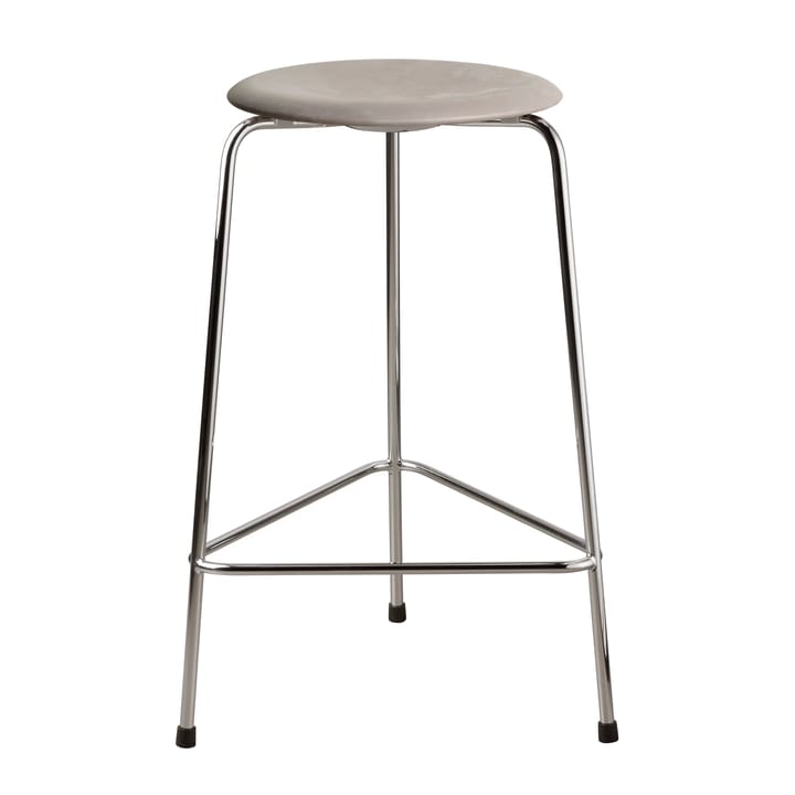 Banco de couro High Dot - Lava grey-chrome - Fritz Hansen