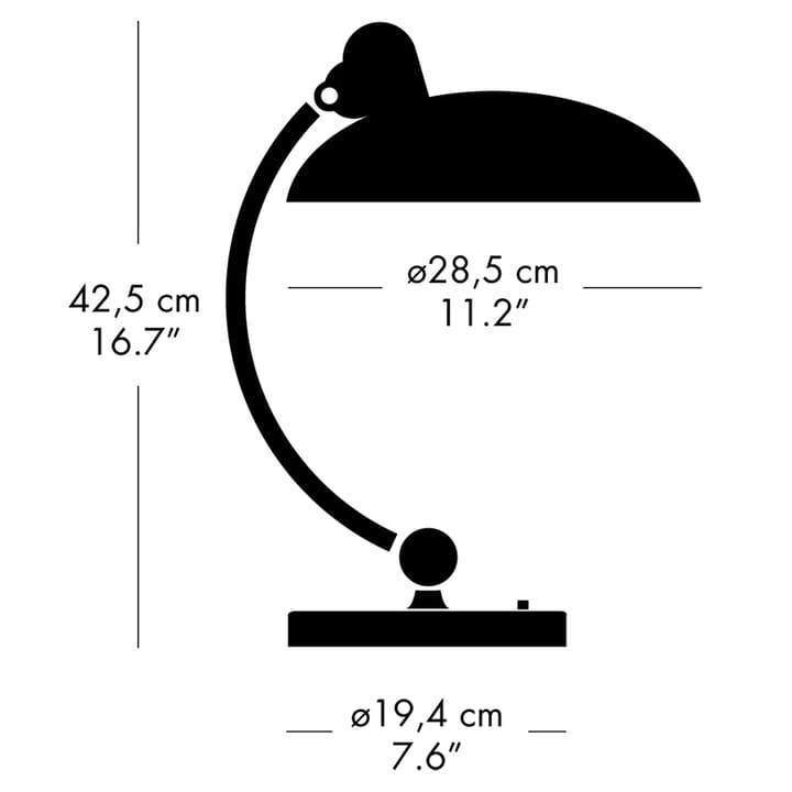 Candeeiro de mesa latão Kaiser Idell 6631-T Luxus - Preto mate - Fritz Hansen