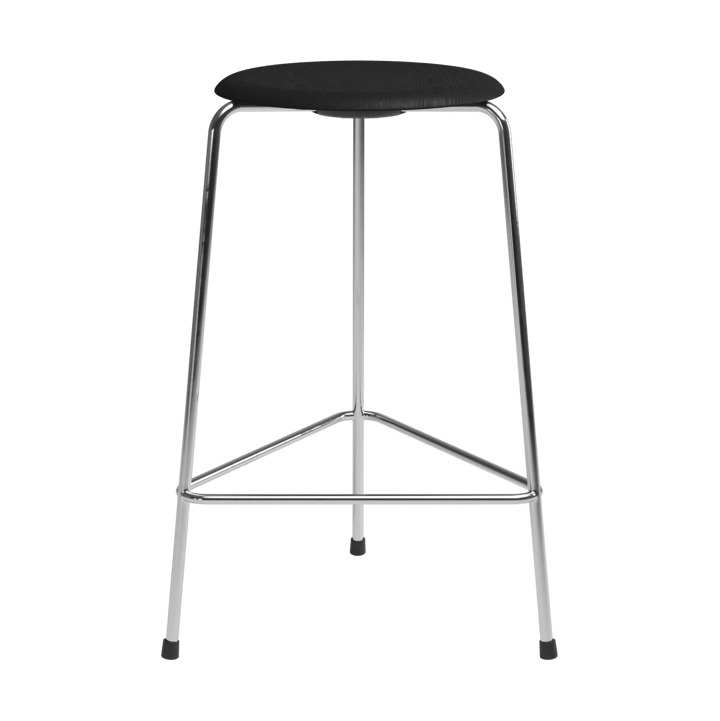 High Dot counter stool 3 pernas - Freixo preto-cromo - Fritz Hansen