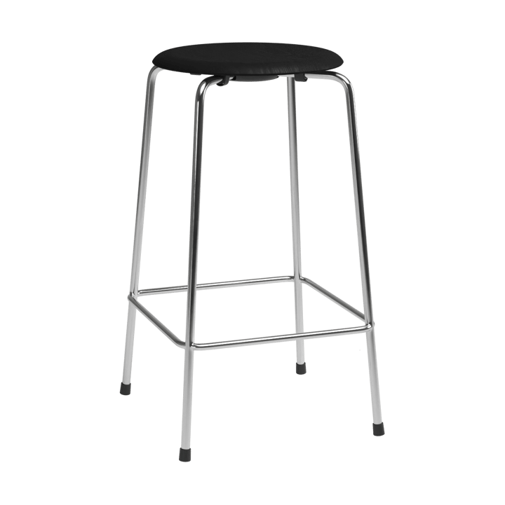 High Dot counter stool 4 pernas - Freixo preto-cromo - Fritz Hansen