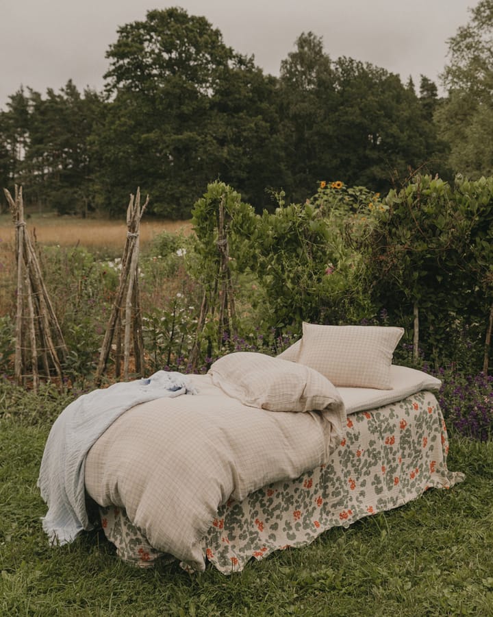 Conjunto de cama Gingham Sky Blue Muslin, 150x210 cm/50x60 cm Garbo&Friends