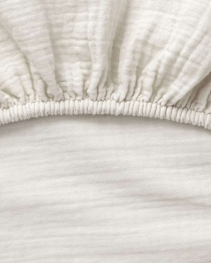 Eggshell Muslin lençol com elástico - 160x200x30 cm - Garbo&Friends