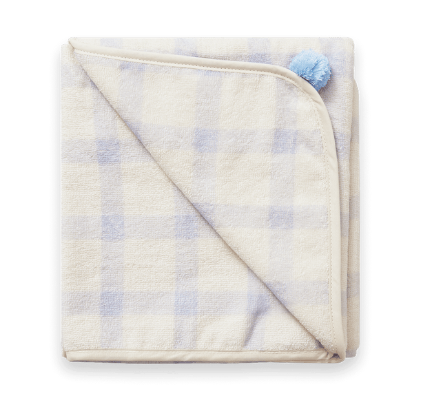 Toalha com capuz Gingham Sorrel Blue Terry, 80x80 cm Garbo&Friends