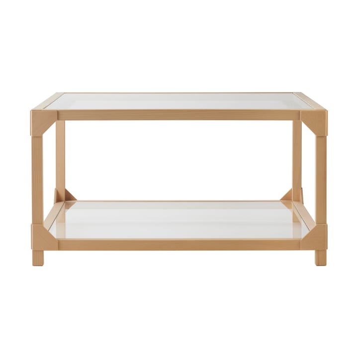 Mesa de Centro Bleck 75x75 vidro, Faia-natural Gärsnäs