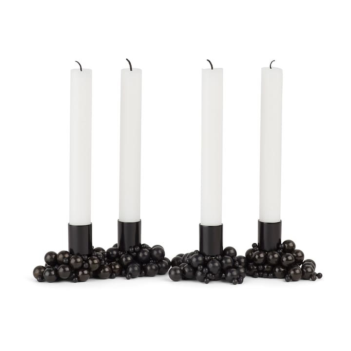 Suporte de velas Molekyl 4 - preto - Gejst