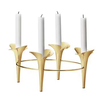 Castiçal Bloom Ø28cm  - Dourado  - Georg Jensen