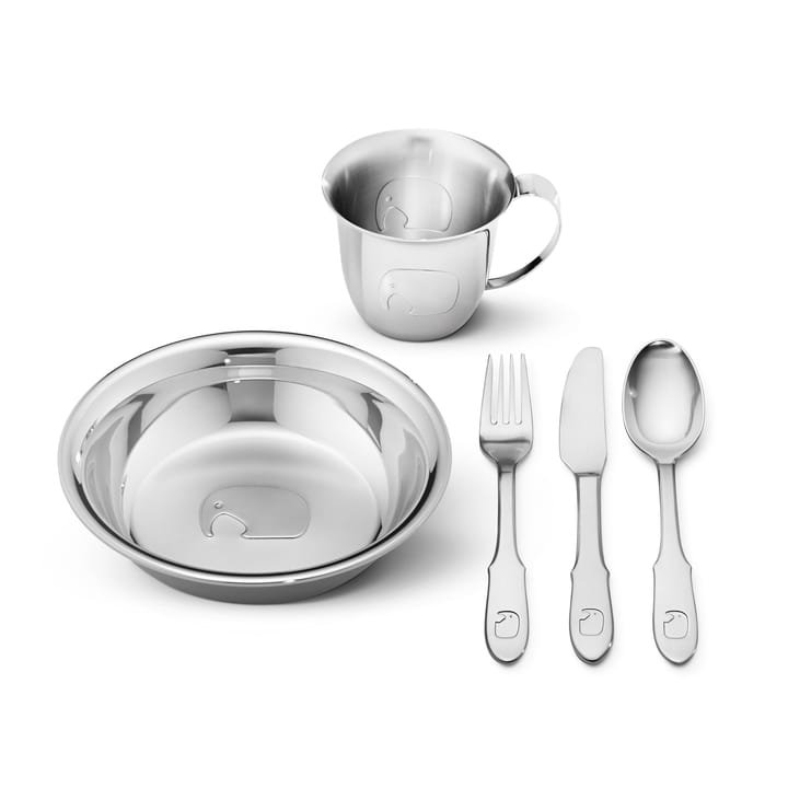 Conjunto de jantar infantil Elephant - 5 peças - Georg Jensen