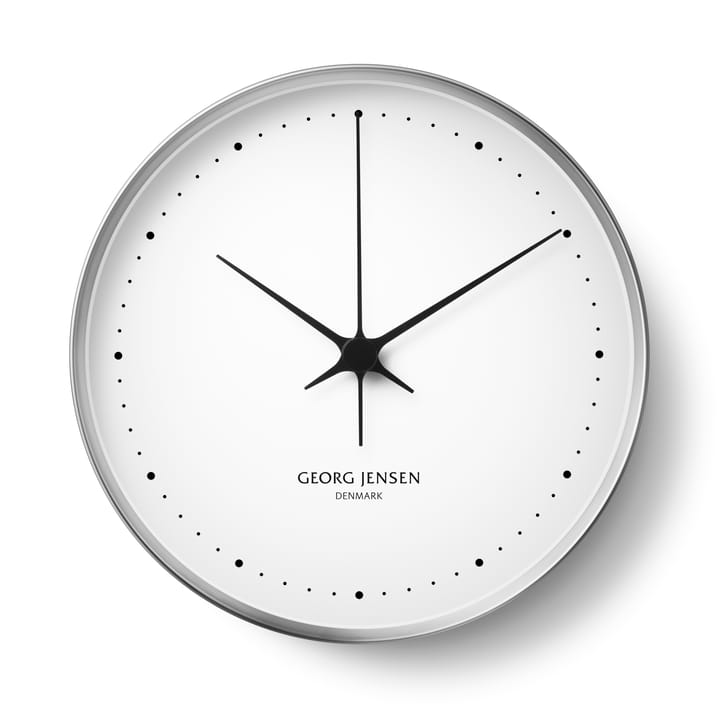 Relógio de parede branco-aço inoxidável Koppel - Ø30 cm - Georg Jensen