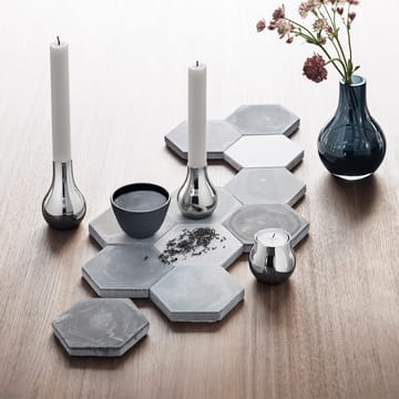 Suporte para vela pequena Cafu 2 un. - aço inoxidável - Georg Jensen