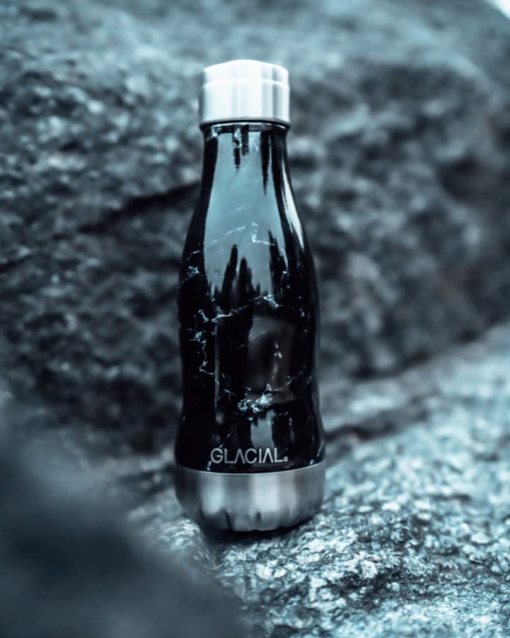 Garrafa de água Glacial 280 ml, Black marble Glacial