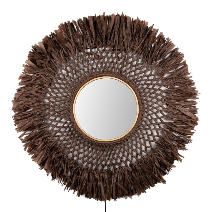 Candeeiro de parede com espelho Boho Ø90 cm - brown - Globen Lighting