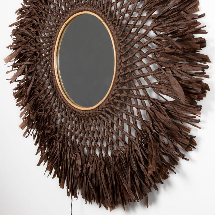 Candeeiro de parede com espelho Boho Ø90 cm - brown - Globen Lighting