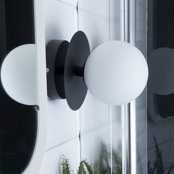 Candeeiro de parede IP44 Art Deco 24  - branco/preto - Globen Lighting