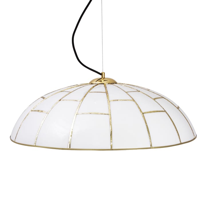 Candeeiro suspenso vidro branco Ombrello Ø60 cm  - Latão - Globen Lighting