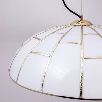 Candeeiro suspenso vidro branco Ombrello Ø60 cm  - Latão - Globen Lighting