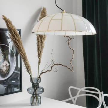 Candeeiro suspenso vidro branco Ombrello Ø60 cm  - Latão - Globen Lighting