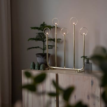 Candelabro do Advento Natale 5 ganchos  - Branco - Globen Lighting