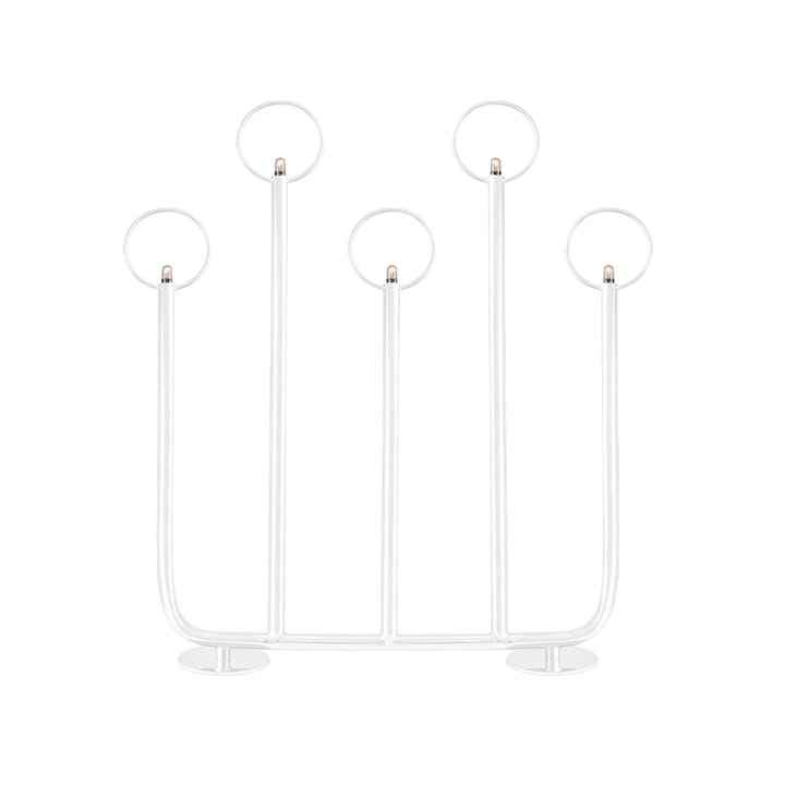 Candelabro do Advento Natale 5 ganchos  - Branco - Globen Lighting