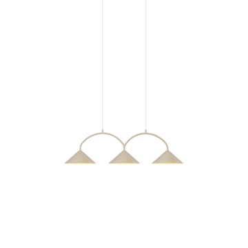 Curve candeeiro suspenso 3 - Beige - Globen Lighting