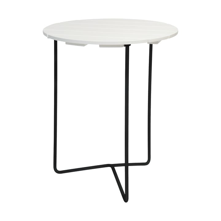 Mesa 6B Ø60 cm - Branco verniz carvalho-preto - Grythyttan Stålmöbler