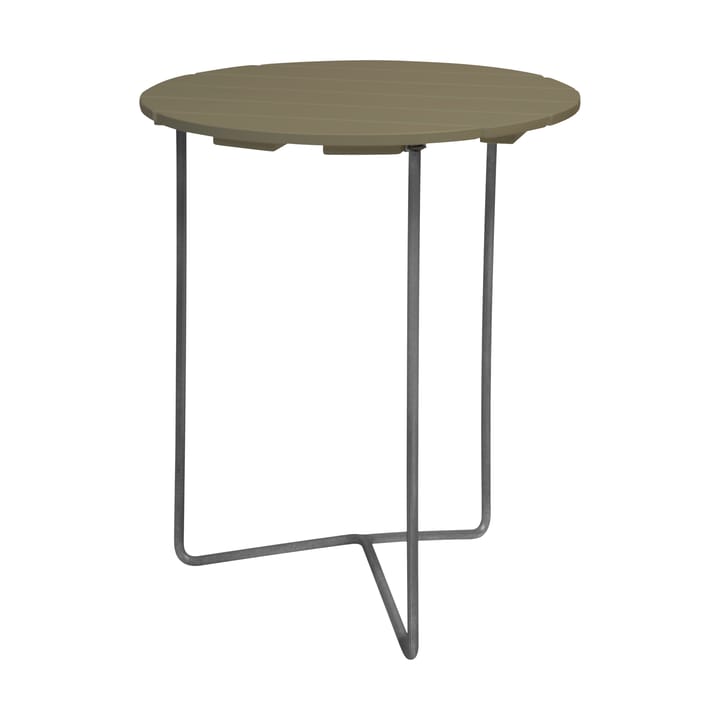 Mesa 6B Ø60 cm - Verde claro carvalho-aço galvanizado - Grythyttan Stålmöbler