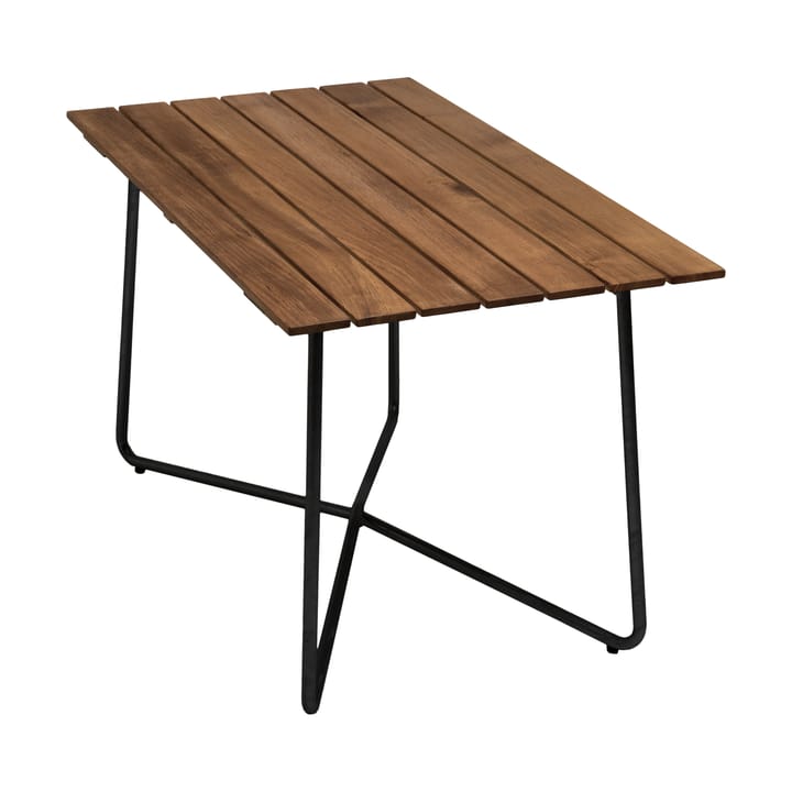 Mesa B25A - Untreated teak-black base - Grythyttan Stålmöbler