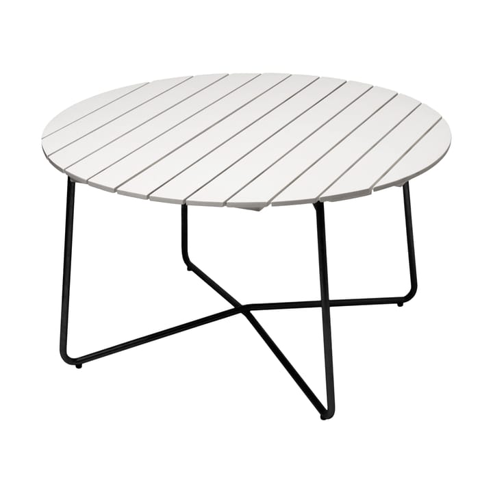 Mesa de jantar 9A - Carvalho laqueado branco-preto, Ø120 cm - Grythyttan Stålmöbler