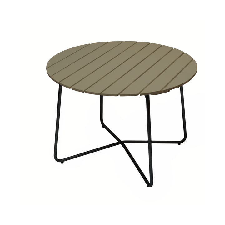 Mesa de jantar 9A - Light green oak-black base, Ø100 cm - Grythyttan Stålmöbler