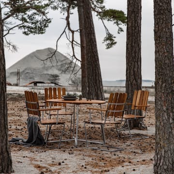 Mesa de jantar 9A - Teca Ø120 cm - Grythyttan Stålmöbler