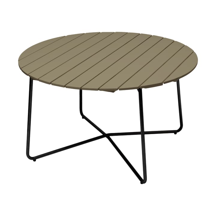 Mesa de jantar 9A - Verde claro carvalho-preto, Ø120 cm - Grythyttan Stålmöbler