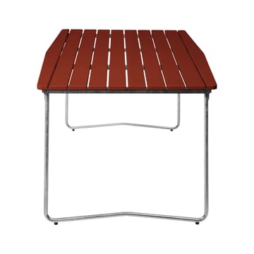 Mesa de jantar B31 170  - Dark red lacquered oak-galvanized base - Grythyttan Stålmöbler