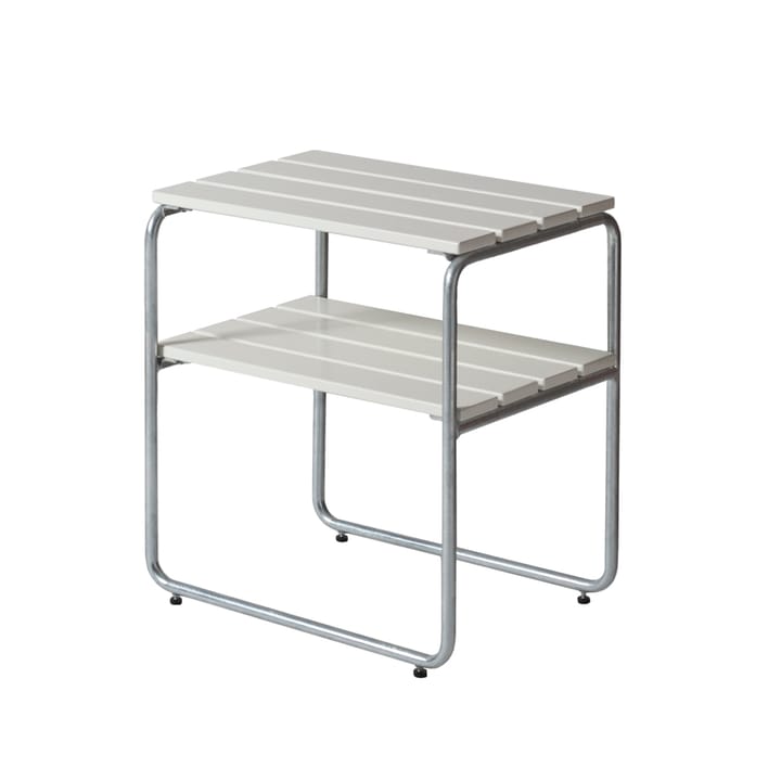 Mesa lateral Grythyttan, Caravalho laqueado branco-estrutura em aço galvanizado quente Grythyttan Stålmöbler