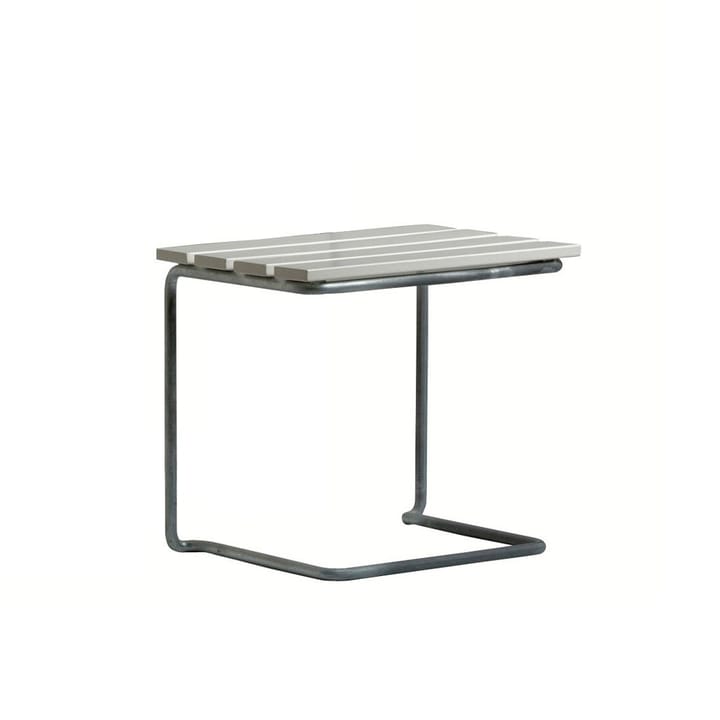 Mesa/banqueta A3 - Carvalho laqueado branco-galvanizado à quente - Grythyttan Stålmöbler