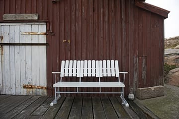 Sofá 6 - Carvalho laqueado branco-galvanizado à quente - Grythyttan Stålmöbler