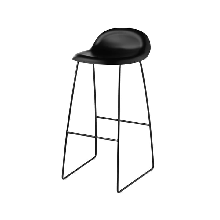 Cadeira bar alta Gubi 3D - Base em aço preto - GUBI