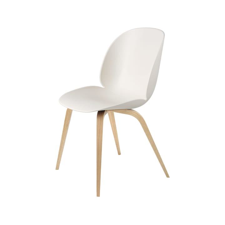 Cadeira Beetle - branco alabaster, estrutura carvalho lacado fosco - GUBI