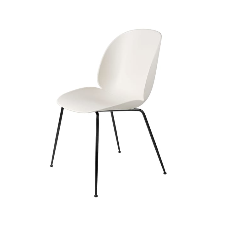 Cadeira Beetle - Branco alabaster, estrutura de aço preto - GUBI