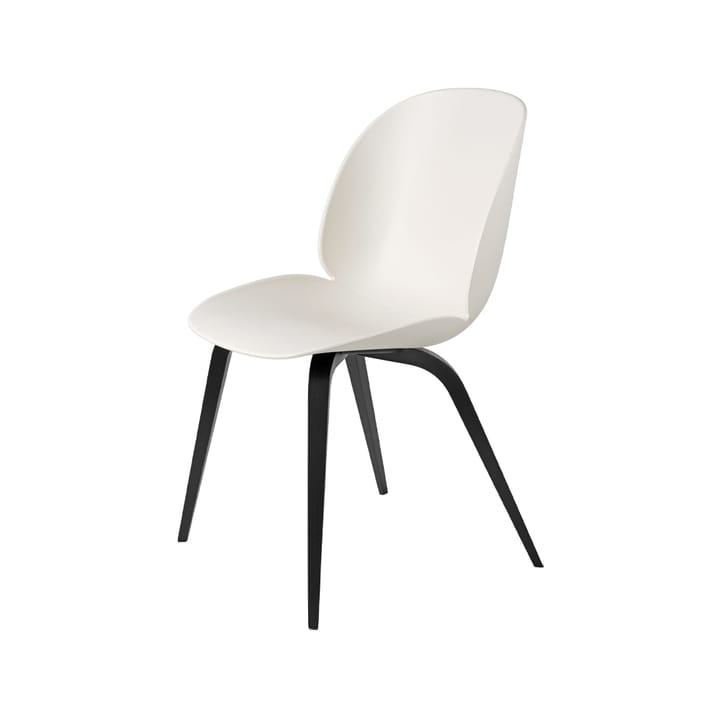 Cadeira Beetle - Branco alabaster, perna preta - GUBI