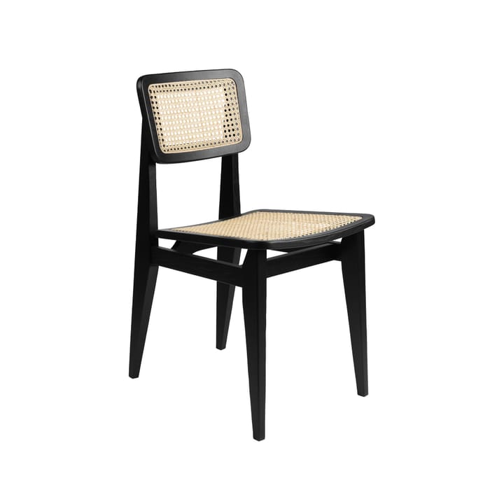 Cadeira C-Chair - Carvalho Manchado Preto, Rattan - GUBI