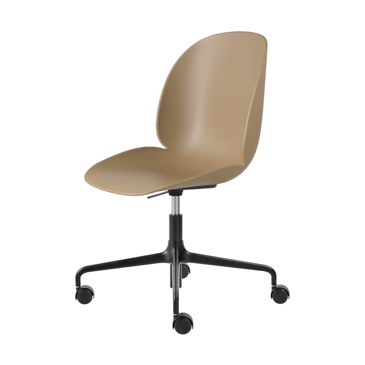 Cadeira de escritório Beetle Meeting Chair - Pebble brown-black - GUBI