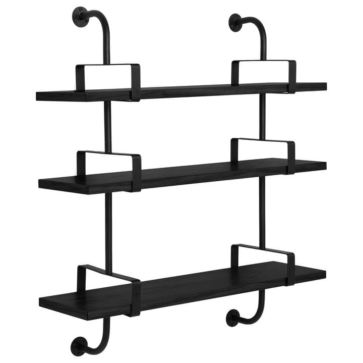 Démon shelf 3 estante 95 cm - freixo tingido de preto - GUBI