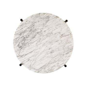 Mesa com pernas pretas Ts O 40 Cm - mármore branco - GUBI