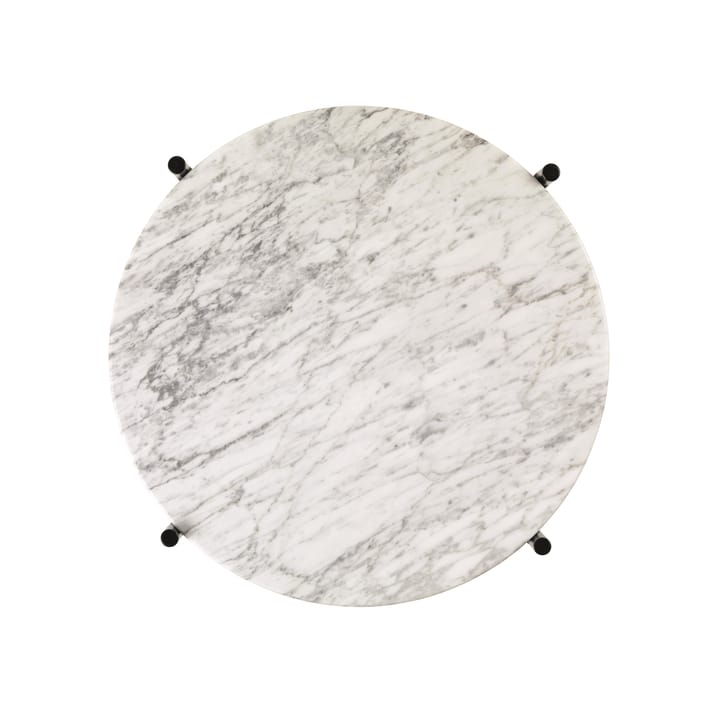 Mesa com pernas pretas Ts O 40 Cm - mármore branco - GUBI