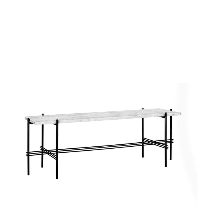 Mesa console TS 1  - Mármore branca, estrutura lacada preta - GUBI